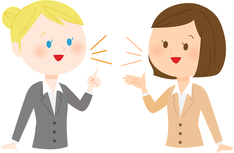 Ladies Communicating With Each Other